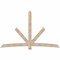 Ekena Millwork Alberta Smooth Timber Gable Bracket, Douglas Fir, 108"W x 68"H x 5 1/2"D x 5 1/2"F, 15/12 Pitch GBW108X68X0606ALB00SDF - alternate 1